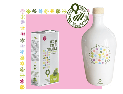 Keramikkflaske 500ml med olivenolje 